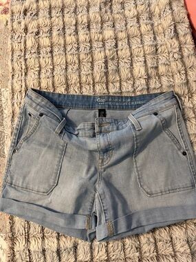 GAP Light Blue Rolled Hem Denim Shorts